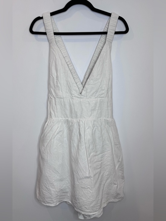 Abercrombie & Fitch Pants - ABERCROMBIE & FITCH Women's Linen Scrunchie Strap Skort white Cross Back XL